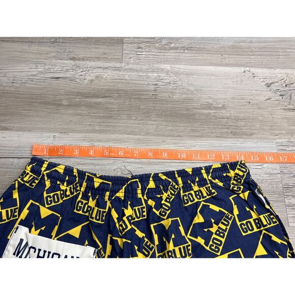 Vintage 90s University of Michigan Shorts Bottom Drawers Drawstring Go Blue Sz M - Picture 7 of 8
